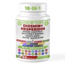 Dash of Vigor 18-in-1 Diosmin Hesperidin-Ergänzung, Quercetin mit Bromelain, Zink, Vitamin C mit Rutin-Ergänzung, Pferd Chestnut-Extrakt, Metzger Broom Extract, USA, 60 Kapseln