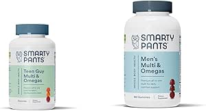 SmartyPants Teen Guy Multivitamin Gummis: Omega 3 Fischöl (EPA/DHA) & Multivitamin für Männer