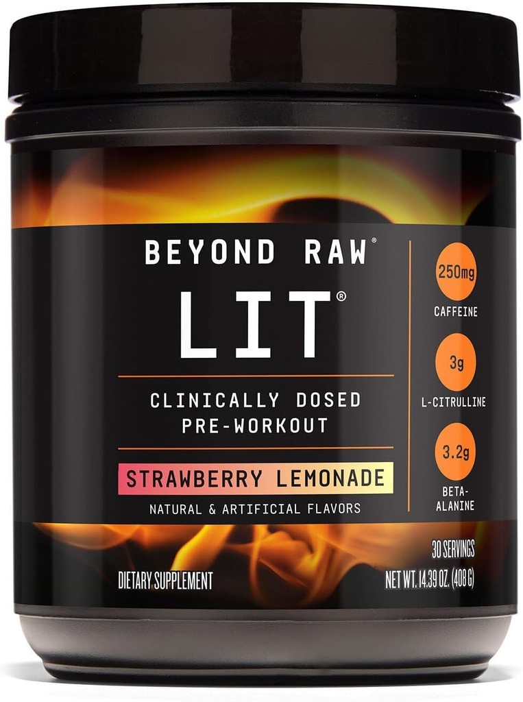 Beyond Raw LIT Pre-Workout - Erdbeer-Lemonade (30 Servierungen)