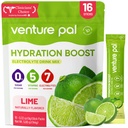 Venture Pal Sugar Free Electrolyte Powder Packets - Liquid Daily IV Hydration Packets | Elektrolyte Getränk Mix mit 5 Vitaminen & 7 Elektrolyten | Keto Friendly | Non-GMO | Certified Vegan | 16 Sticks