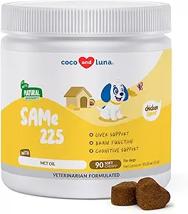 Gleich für Hunde - 90 Soft Chews - S-Adenosyl-L-Methionin, Liver Supplement - Brain Health, fördert kognitive Unterstützung, Liver Support (Same Soft Chews)