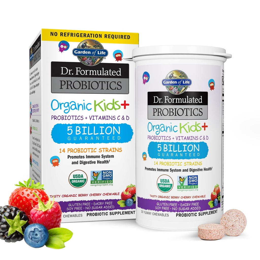 Garten des Lebens Vitamin-Code Frauen Multi 120 Kapseln & Dr Formuliert Bio Kinder + Probiotic 30 Chewables Bundle
