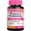 NewRhythm Women's Probiotics, Organic Cranberry für Frauen Vaginal Health, 50 Billion CFU 18 Strains, Probiotics und Prebiotics, Unterstützung Verdauungsgesundheit, 60 Vegan Capsules