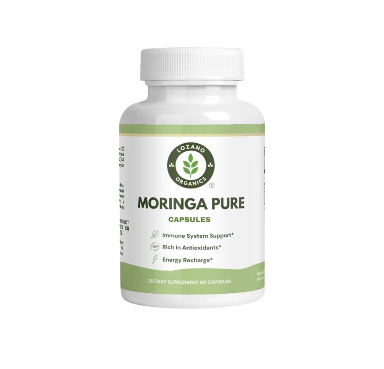 Moringa Powder Capsules - 800mg reines Nährstoff-Rich Moringa Pulver - Eine natürliche grüne Antioxidante Superfood - Reich an essentiellen Vitaminen & Aminosäuren für allgemeine Wellness