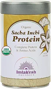 Imlakesh Organics Sacha Inchi Protein, Powder (12oz Metal Jar)