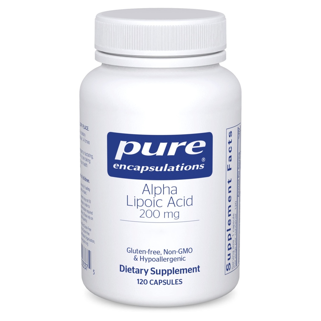 Pure Encapsulations Alpha Lipoic Acid 200 mg - 200mg ALA - Liver & Antioxidant Support* - für Nerve Health & Carb Metabolism - Vegan & Non-GMO Supplement - 120 Kapseln