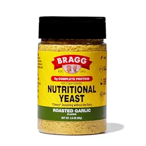 Bragg Nutritional Yeast Roasted Garlic Seasoning - 3 oz - Dairy-Free Parmesan Käse Substitute - Perfekt für Salaten, Pastas, Popcorn, und mehr