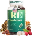 Super Mushroom Gummies I Sugar Free Organic Daily I Chaga Cordyceps Lions Mane Maitake Shiitake Turkey Tail Reishi | Ergänzungen für kognitive und immune Unterstützung Fokus Energie Stress Stimmung