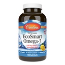 Carlson - EcoSmart Omega-3, 1000 mg Omega-3s, Nachhaltige Quelle, Herzgesundheit, Gehirn-Funktion & Vision-Unterstützung, Zitronen, 180 Softgels