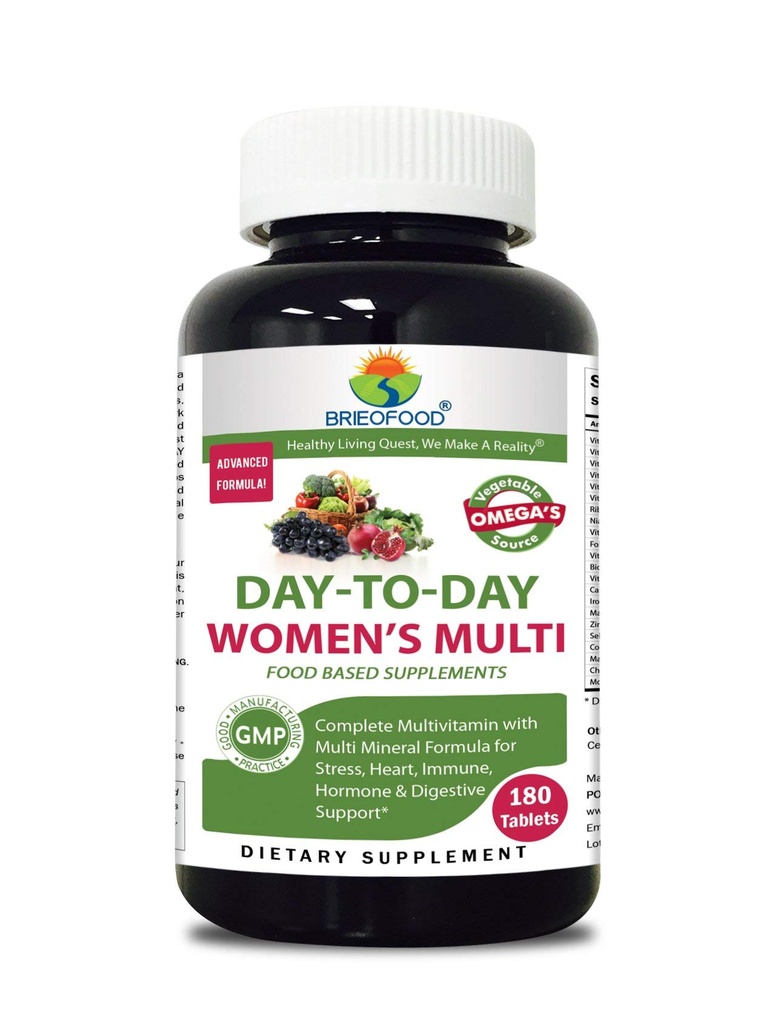Briofood, Day-to-Day Food Based Women's Multi (180 Tabletten) mit pflanzlichen Quellen Omegas