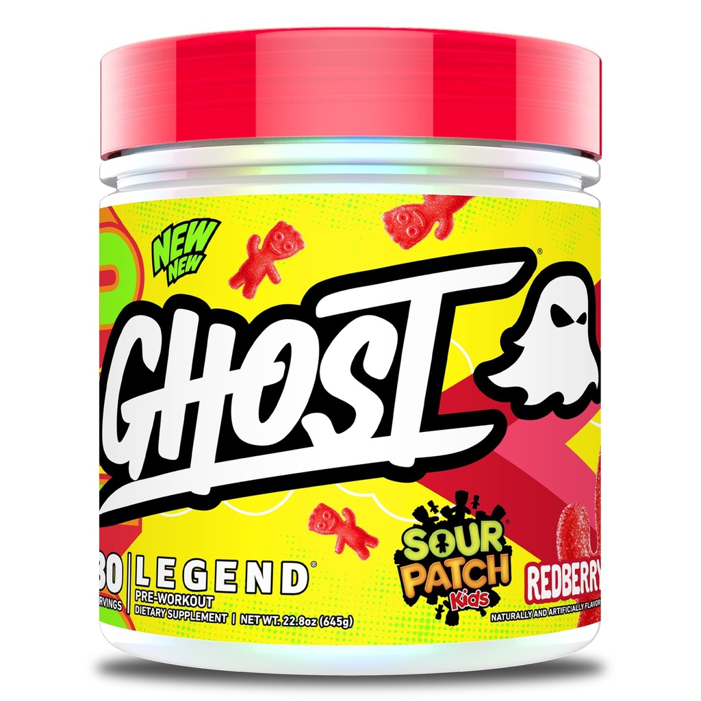 GHOST Legend Pre-Workout Powder, SPK Redberry - 30 Servierungen – Pre-Workout für Männer und Frauen mit Choline, L-Citrulline, & Beta Alanine für Energie & Fokus
