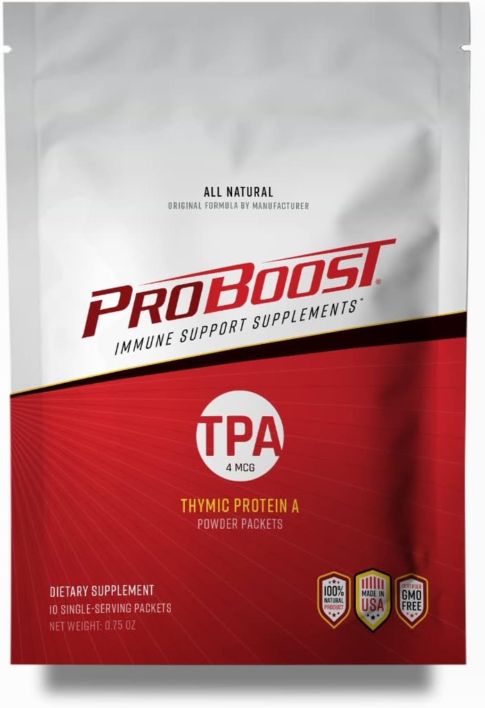 Thymic Protein A Powder Packets (4 McG TPA) – Immunsystem Support Supplement - All Natural, Non-GMO Formula - 10 Packets