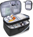 Trunab Medizin Aufbewahrungstasche mit Kombinationsverschluss, abschließbare Pillen Flasche Organizer, Reisemedizin Tragetasche für Medizin Box, Rezept, Vitamine, Ergänzungen oder medizinische Versorgung