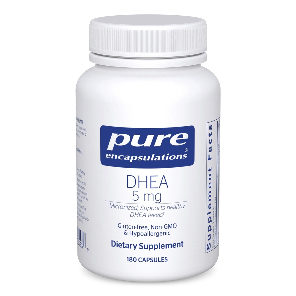 Reine Kapseln DHEA 5 mg - Immununterstützung & Hormone Balance* - Micronized DHEA - Glutenfrei & Vegan - 180 Kapseln