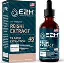 Reishi Mushroom Supplement - Schnellere Absorption als Reishi Mushroom Kapseln oder Pulver - Unsere Reishi Pilzextrakt fördert Langlebigkeit - Reishi Mushroom Tincture - 2 Fl Oz von E2H