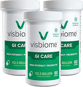Visbiome® GI Care - High Potency Probiotic - 112.5 Billion CFU Live Probiotics, Original De Simone Formulierung, Made in USA, 180 Kapseln.
