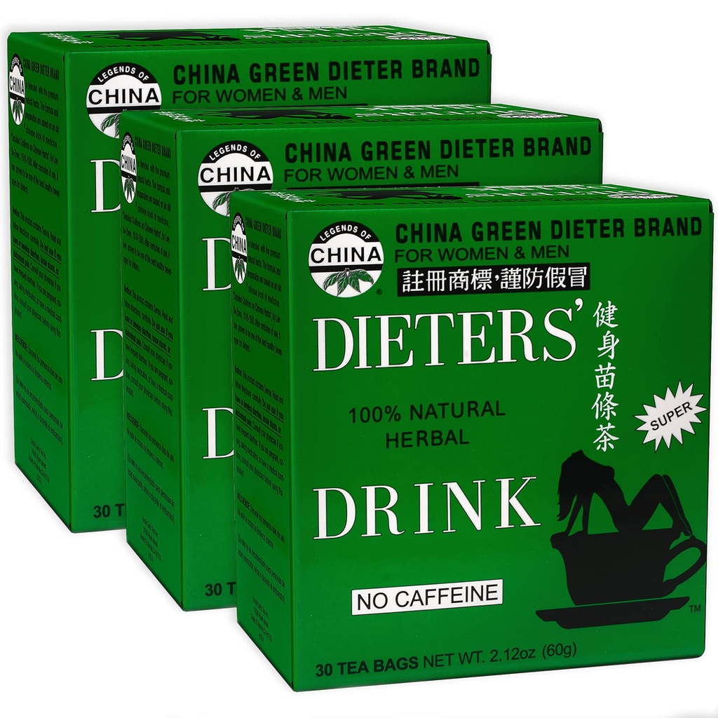 Onkel Lees Senna Tea 3-Pack – Green Dieters Getränk, Koffeinfrei 100% natürliche Kräuter-Detox & Verdauungsunterstützung, 30 Ct Jede