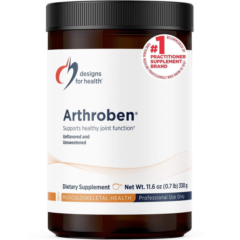 Designs für Gesundheit Arthroben Unflavored/Unsweetened - Collagen Peptides Powder + Botanicals zur Unterstützung gesunder Gelenke - Peptides Drink Mix, Non-GMO (30 Servierungen / 330g)