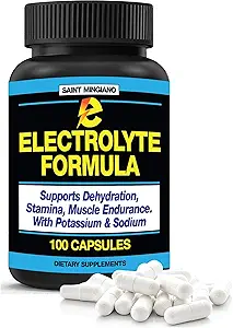 Elektrolyt-Formel-Ergänzungen - Stoppt Cramping Fast - 100 Einfach zu Swallow Salz-Kapseln mit 12 Inhaltsstoffen von Natures Best Sources - Keto Friendly und Sugar Free!