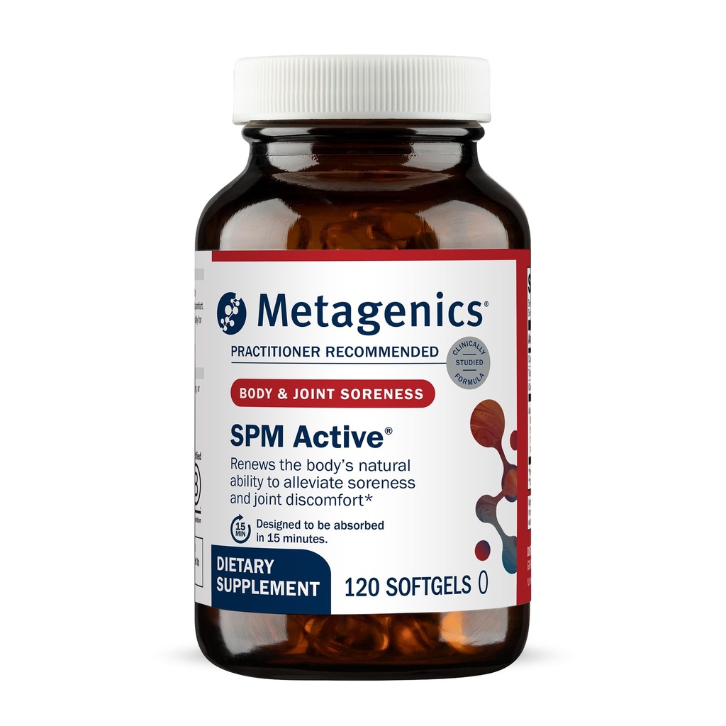 Metagenics SPM Active - Specialized Pro-Resolving Mediators from Marine Oils - Unterstützt normale Entzündungsreaktion, Gewebegesundheit, Joint Comfort, Immune Health - Non-GMO, Gluten-Free - 120 Softgels