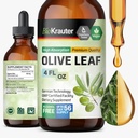 BIO KRAUTER Olivenblatt Extrakt Flüssigkeit - Olivenblatt Tinktur für Immununterstützung - Alkohol und Zuckerfrei - Vegan Tropfen 4 Fl.Oz.