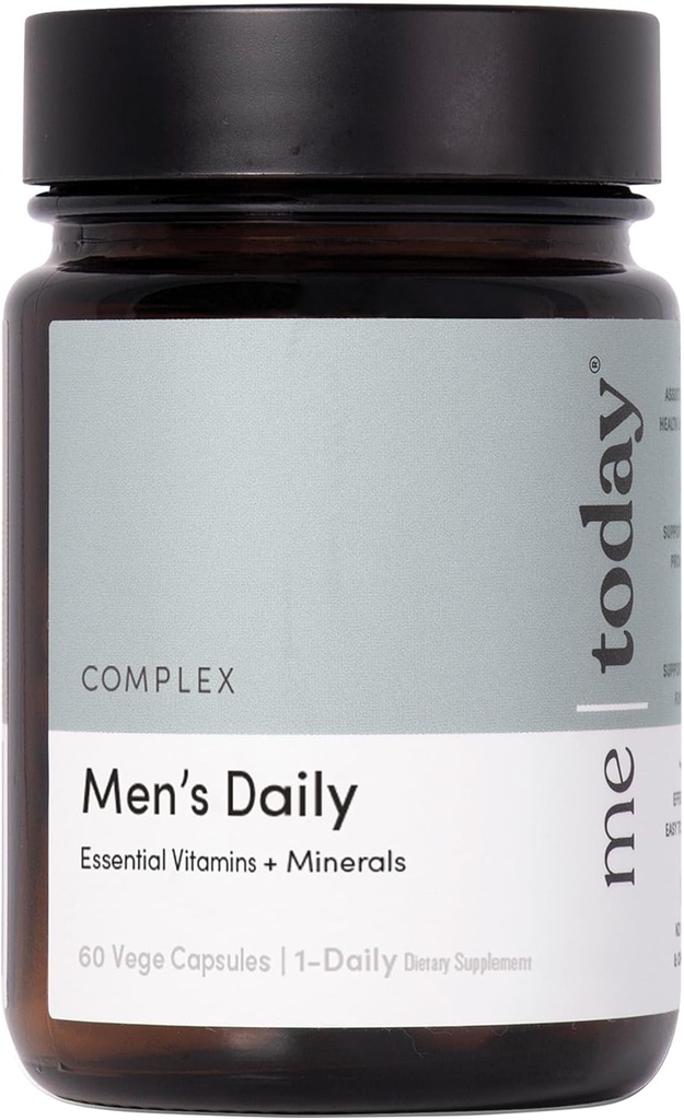 mich heute Multivitamin für Männer, Mineralische Beilagen mit 27 Vitaminen, Mineralien und Kräuter, einschließlich D, C, A, B, Biotin und Zink, Vegetarisch | Allgemeine Gesundheitsergänzungen | 60 Kapseln