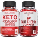60 Keto Apple Cider Essiggummis Advanced Weight Loss + 60 Tart Cherry Gummis mit Celery Seed Extract
