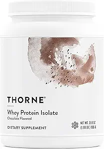 THORNE - Whey Protein Isolate - 21 Gramm leicht zu verstauen Whey Protein Pulver - NSF zertifiziert für Sport - Schokolade - 31.9 Unzen - 30 Servietten
