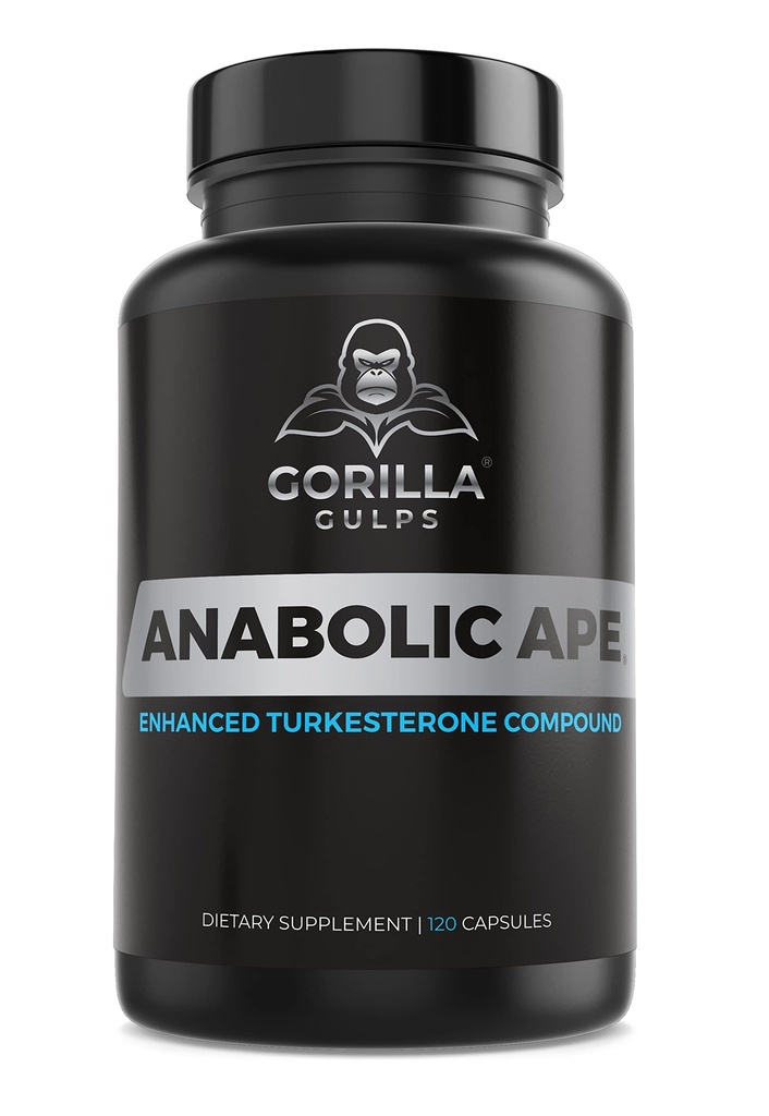 Gorilla Gulps | Anabolische Ape – Verbesserte Turkesterone Verbindung | Turkesterone, Creatinol-O-Phosphate, Ashwagandha, Bioperine | Lab Getestet | 120 Vegan Kapseln | Max Strength