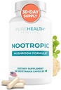Nootropics Brain Memory and Focus Supplement - Lions Mane, Shiitake, Chaga, Reishi Mushrooms Powder - Verbesserung der kognitiven Gesundheit mit Bacopa Monnieri und Gingko Biloba Extract , 60 Kapseln