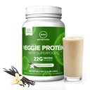 MRM Nutrition Veggie Protein mit Superfoods | Vanilla Flavored | 22g Complete Protein | Über 8.8g Essential Aminosäuren | 13 Superfoods | mit Omega 3s und Omega6s | Keto Friendly | 33 Servierungen