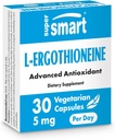 Supersmart L-Ergothioneine Ergänzung 5mg pro Tag (Erweitertes Antioxidans) | Non-GMO - 30 Vegetarische Kapseln