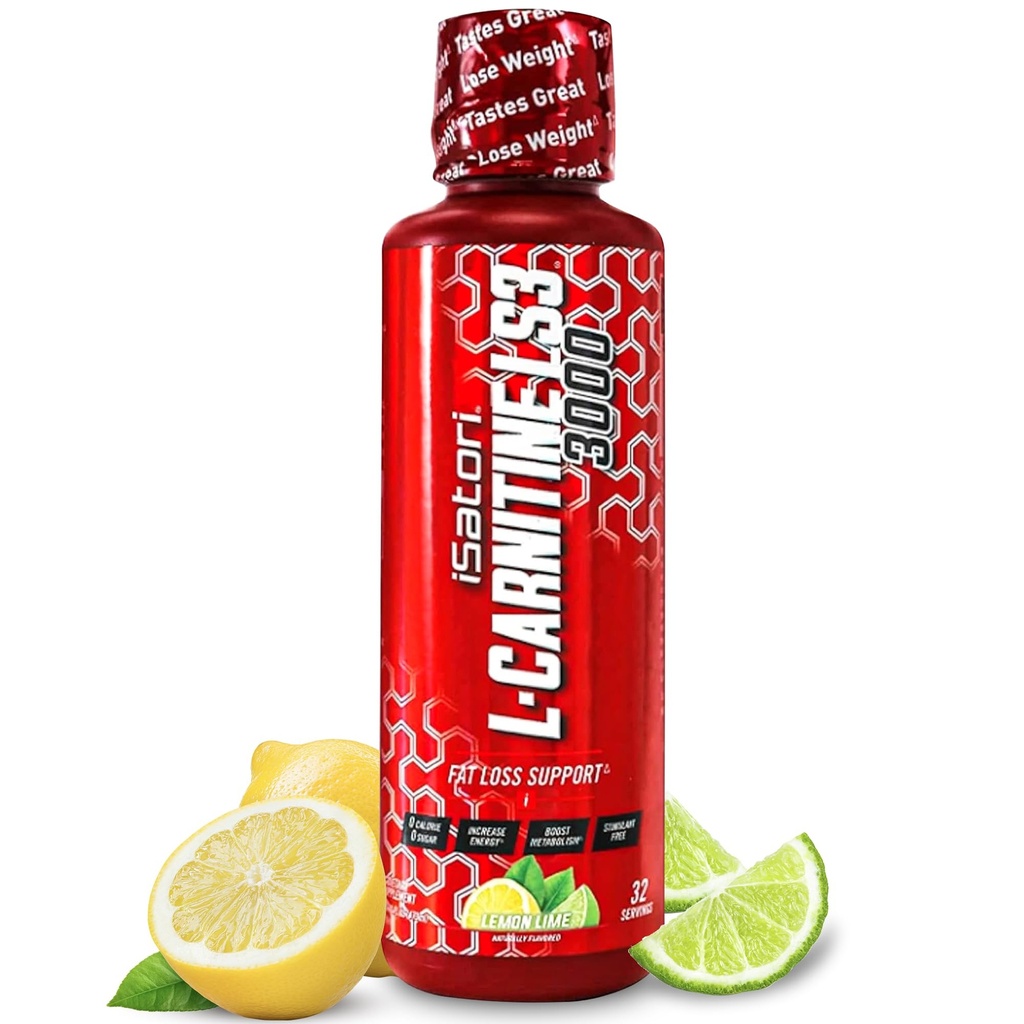 iSatori L-Carnitin LS3 3000, Triple-Blend Liquid L Carnitine Supplement, mit Acetyl & Tartrate, Stimulant Free Energy, Low Calories, Zucker oder Gluten, Keto-Friendly, Lemon Lime (32 Servierungen)