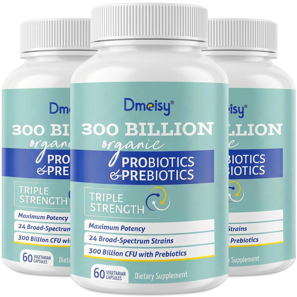 Probiotika für Frauen und Männer, 300 Billion CFU 24 Strains Probiotics + 15 Bio Kräuter Präbiotika Mischung, Regal Stable Gut Health Supplement für Verdauungs-Immun- & Ganzkörper-Gesundheit, 6 Monate Versorgung