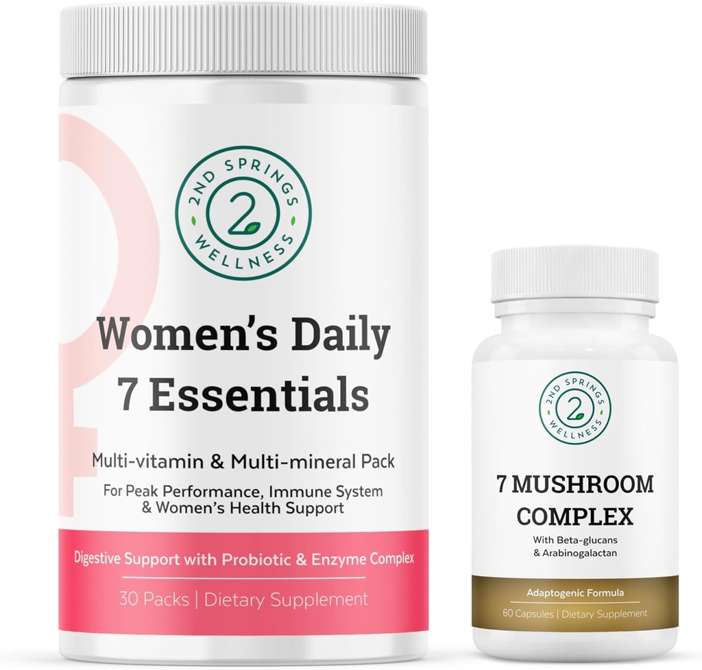 Feminine Vitality Bundle - 7 Pilz-Komplex & Frauen Daily 7 Essentials for Complete Wellness
