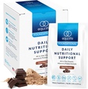 Equilife Daily Nutritional Support, All-in-One Multivitamin Meal Replacement, Pure Chocolate Flavor, 15G Plant Protein, unterstützt Gesamt Wellness inklusive Energie, Verdauung, & Skin, 14 Pakete