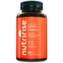 NutriRise Organic Ashwagandha Root Capsules with Black Pepper, 1300mg, Natural Stress & Mood, Schilddrüse & Immununterstützungsergänzung, Klarheit, Fokus & Energie, Glutenfrei, 60 Count