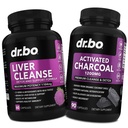 Liver Cleanse & Activated Charcoal Capsules - Liver Health Pills mit Artichoke, Berberine, Turmeric Herbs - 1200mg Organic Coconut Charcoal Pills for Stomach Gas and Bloating Support