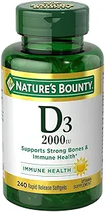 Nature's Bounty D3-2000 IU, 240 Softgels (Pack von 3)