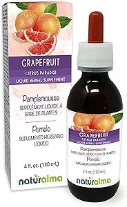 Naturalma Grapefruit (Citrus paradisi) Seed Alcohol-Free Tincture - angereichert mit Vitamin C - 4 fl oz Flüssiger Extrakt in Tropfen - Kräuterergänzung - Vegan