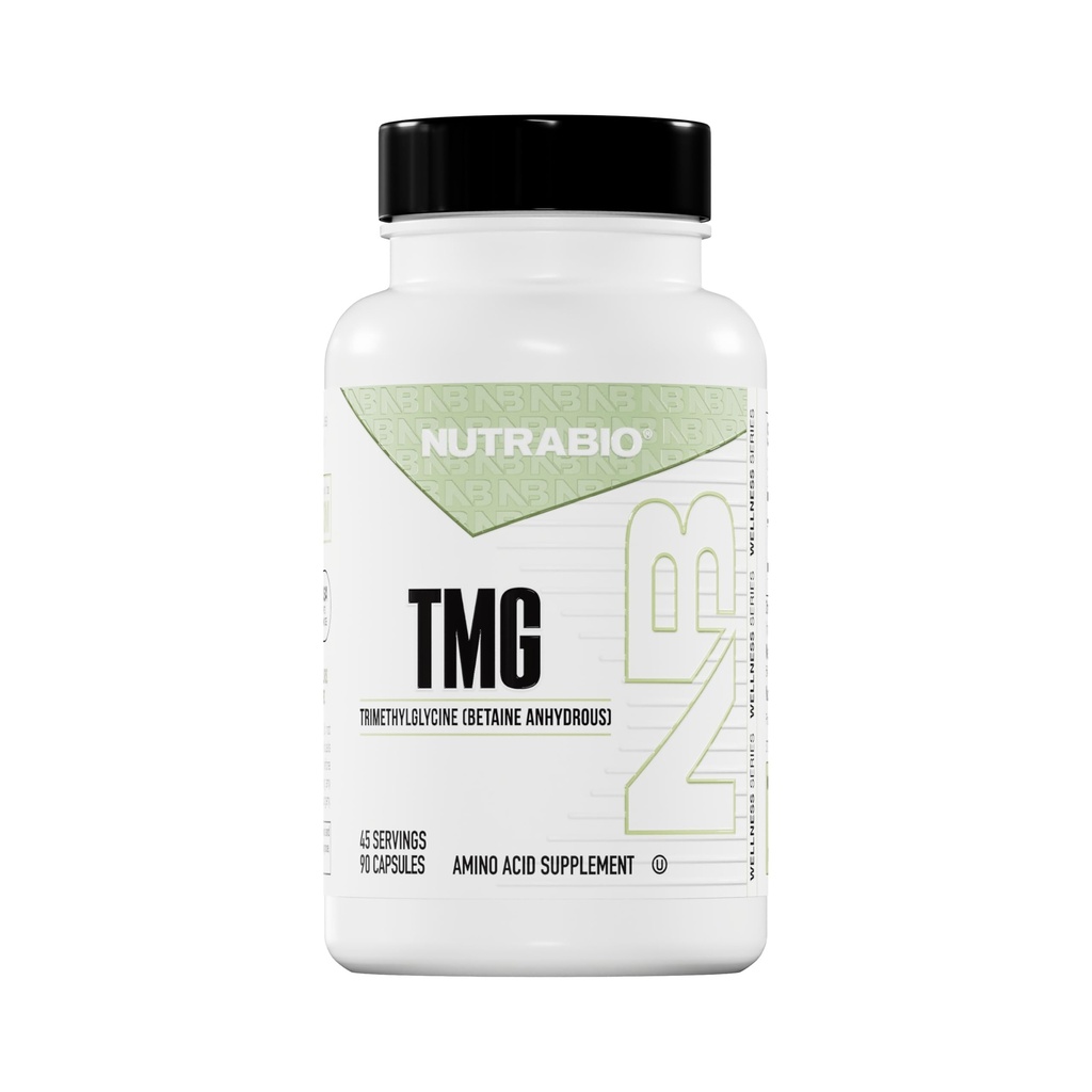 NutraBio TMG Ergänzungen (Betain Anhydrous, Trimethylglycin), Homocystein Ergänzungen, 500mg -Pure Tmg Supplement, TMG Kapseln