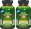 Irwin Naturals Only One Liquid-Gel Multi Without Iron – 60 Liquid Soft-Gels – Daily Essential Nutrient Support - 2 Pack