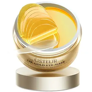 Unter Augenaufnäher, 40 Paare 24K Gold Augenmasken mit Kollagen, Augenaufnäher für Puffy Eyes, Dark Circles & Falten, Unter Augenmasken für Hautpflege Set, Gel Pads Spa Geschenke für Frauen & Männer