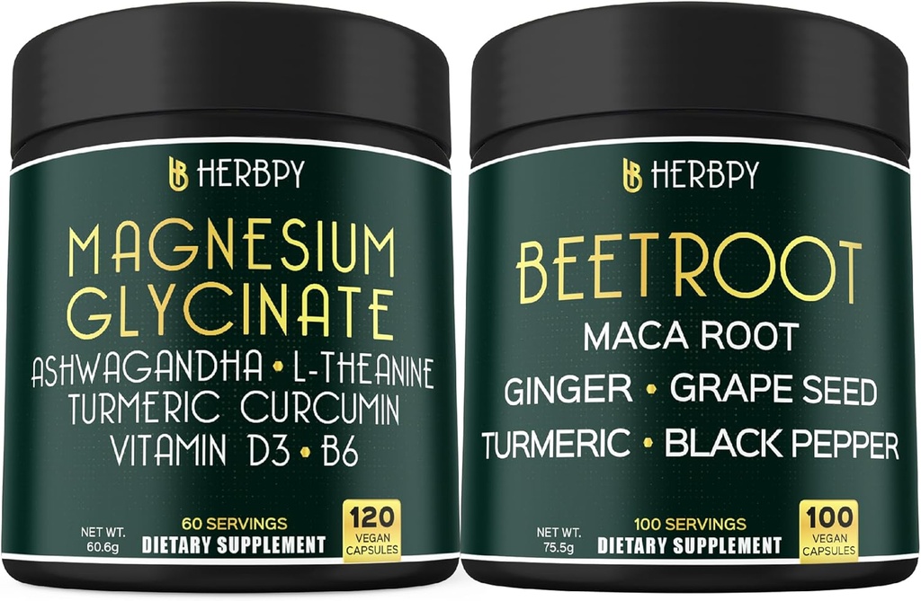 Bundle 6in1 Magnesium Glycinat Ergänzung & 6in1 Rüben Wurzelkapseln