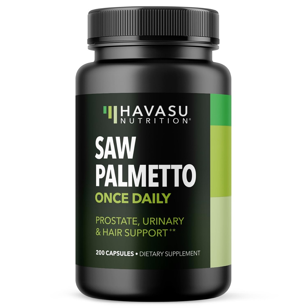 Saw Palmetto für Männer Prostata-Gesundheitsergänzung zur Förderung von Urinary Tract Funktion - 500mg pro Servieren - 200 Count - DHT Blocker Haar Vitamin - Vegan, Non-GMO Kapseln, über 6 Monate Versorgung
