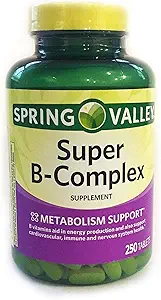Spring Valley Super B-Komplex, Stoffwechselunterstützung, 250 Tabletten
