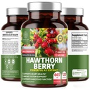 N1N Premium Hawthorn Berry Capsules [Max Stärke, 2660mg] Alle natürlichen Hawthorn Extrakt Ergänzung zur Immunität zu unterstützen, 120 Caps