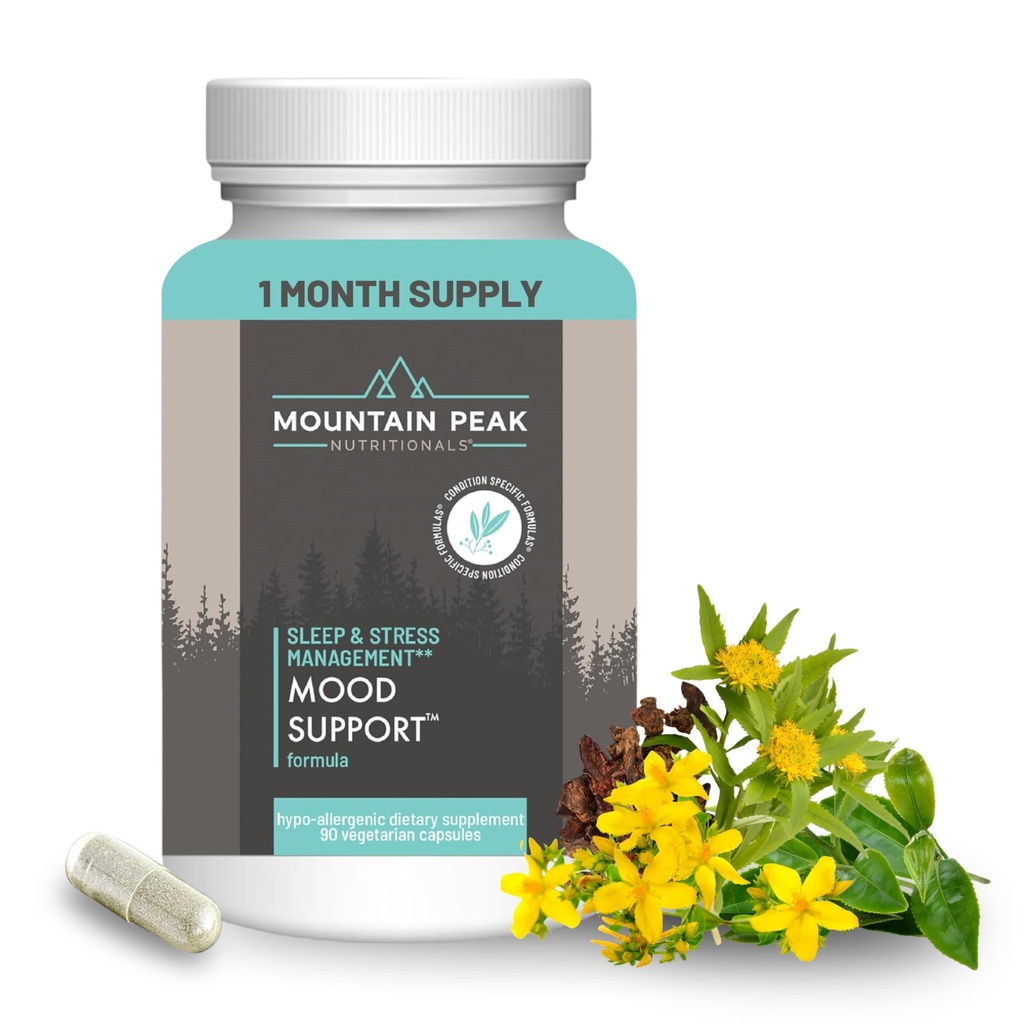 Mountain Peak Nutritionals Mood Support Formula - Unterstützt Serotonin Levels - Allergische Nahrungsergänzung (90 vegetarische Kapseln)