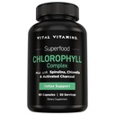 Vital Vitamine Chlorophyll Pillen - Body Deodorizing Supplement - Hergestellt mit Spirulina, Chlorella, Organische Petersilie, Minze, & Activated Charcoal - Defeat Odor Natürlich - für Damen und Herren - 60 Kapseln