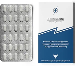 Lightning One Advanced Brain Support Supplement für Optimale Hirnfunktion - Einmalige Energie- und Fokusergänzung - Ultra-High Concentration und World-Class Absorption - 30 Kapseln